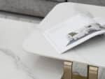 Hals side table with white porcelain top