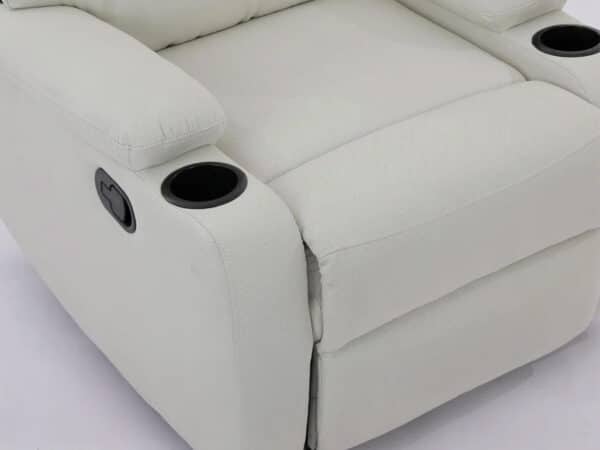 Comfort white reclining chair