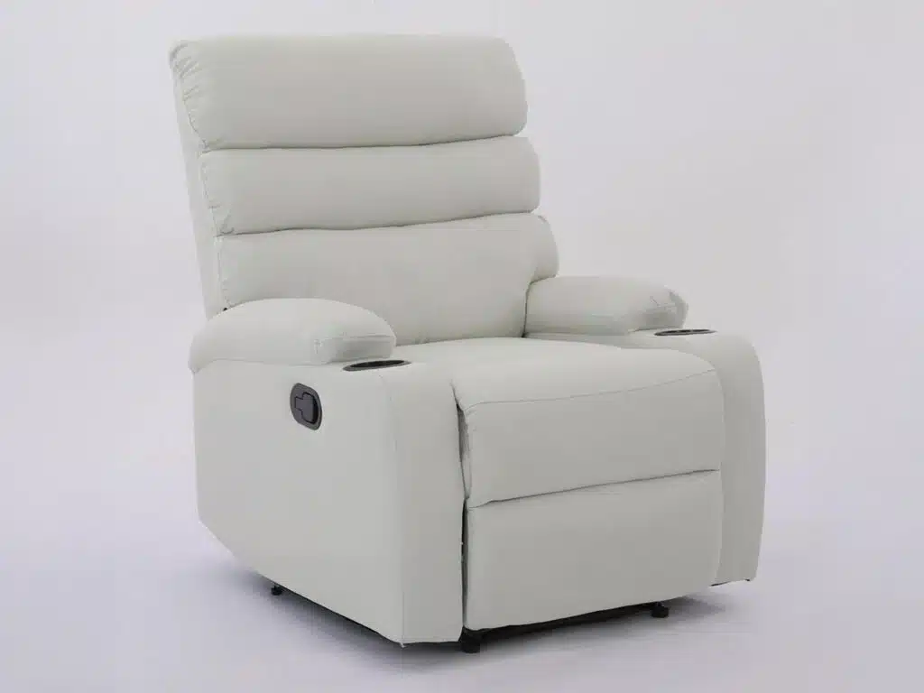 Comfort white reclining chair