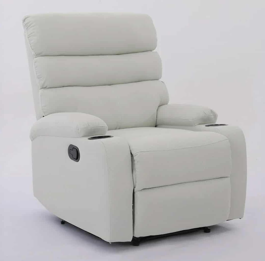 Comfort white reclining chair