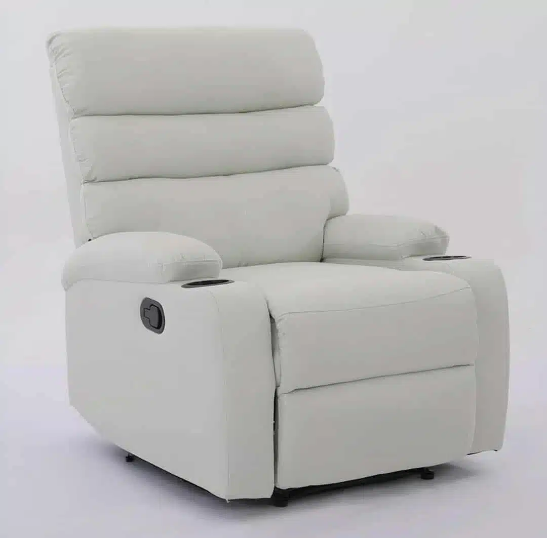 Comfort white reclining chair