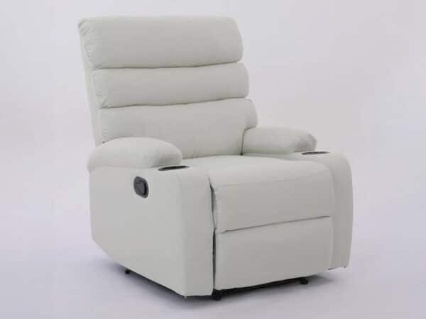 Comfort white reclining chair