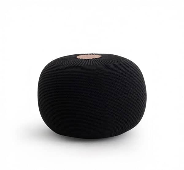 Gioia black pouf seat