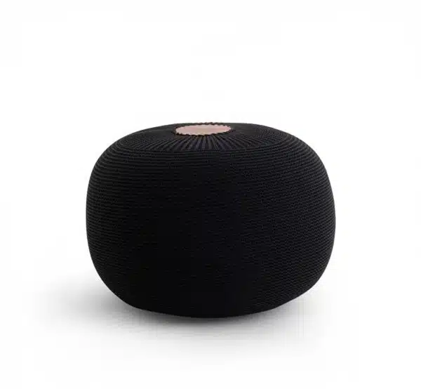 Gioia black pouf seat