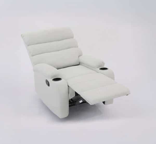 Comfort white reclining chair