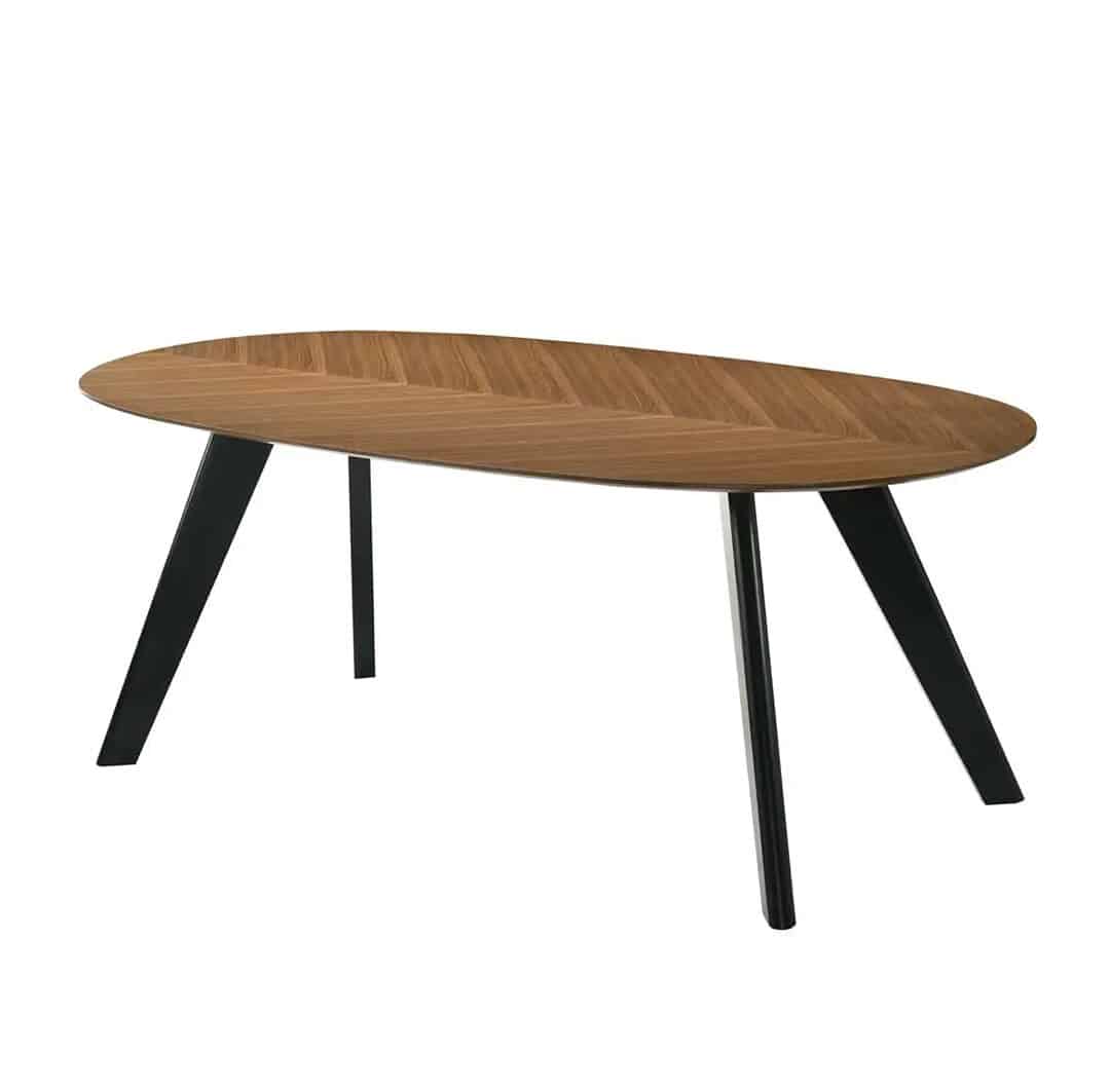 D982D8A7D984D8A8-2-D8A7D984D985D988D982D8B9-1.jpg طاولة طعام كاريك بدون كراسي بسطح خشبي من قشرة الجوز